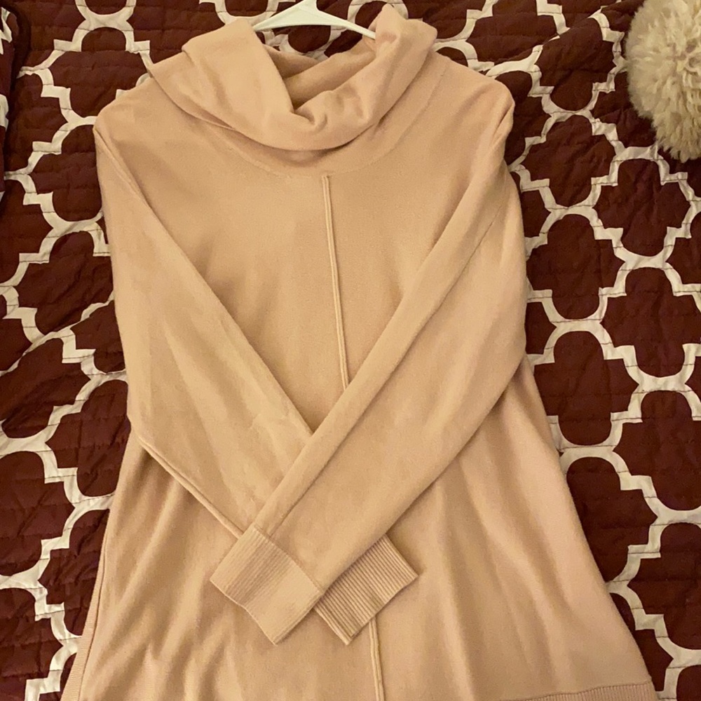 Light pink cowl neck sweater